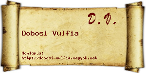 Dobosi Vulfia névjegykártya